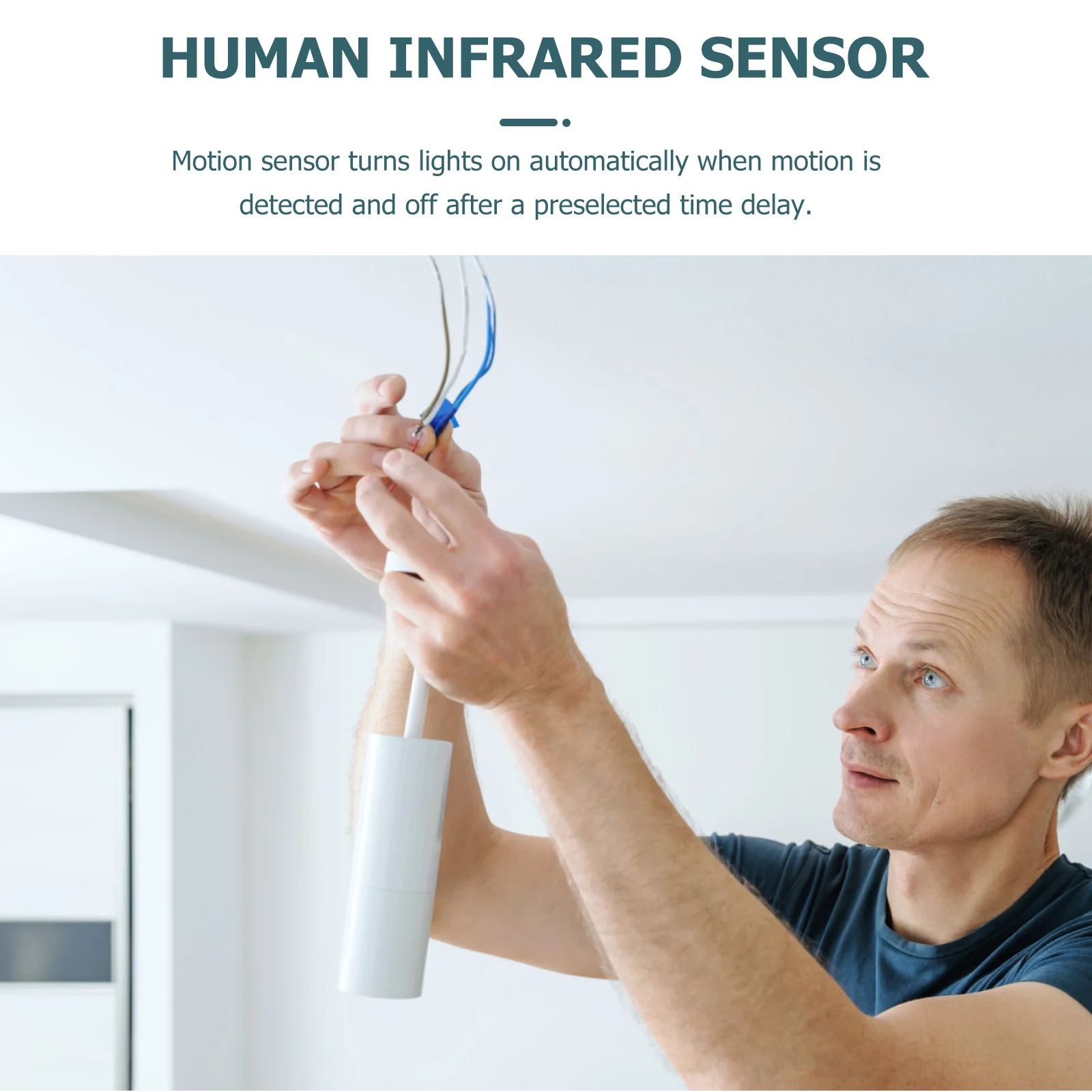 مستشعر حركة خارجي الجدار الخفيفة Led Pir كشف الأشعة تحت الحمراء الأمن الكاشف لحديقة ساحة المرآب درب