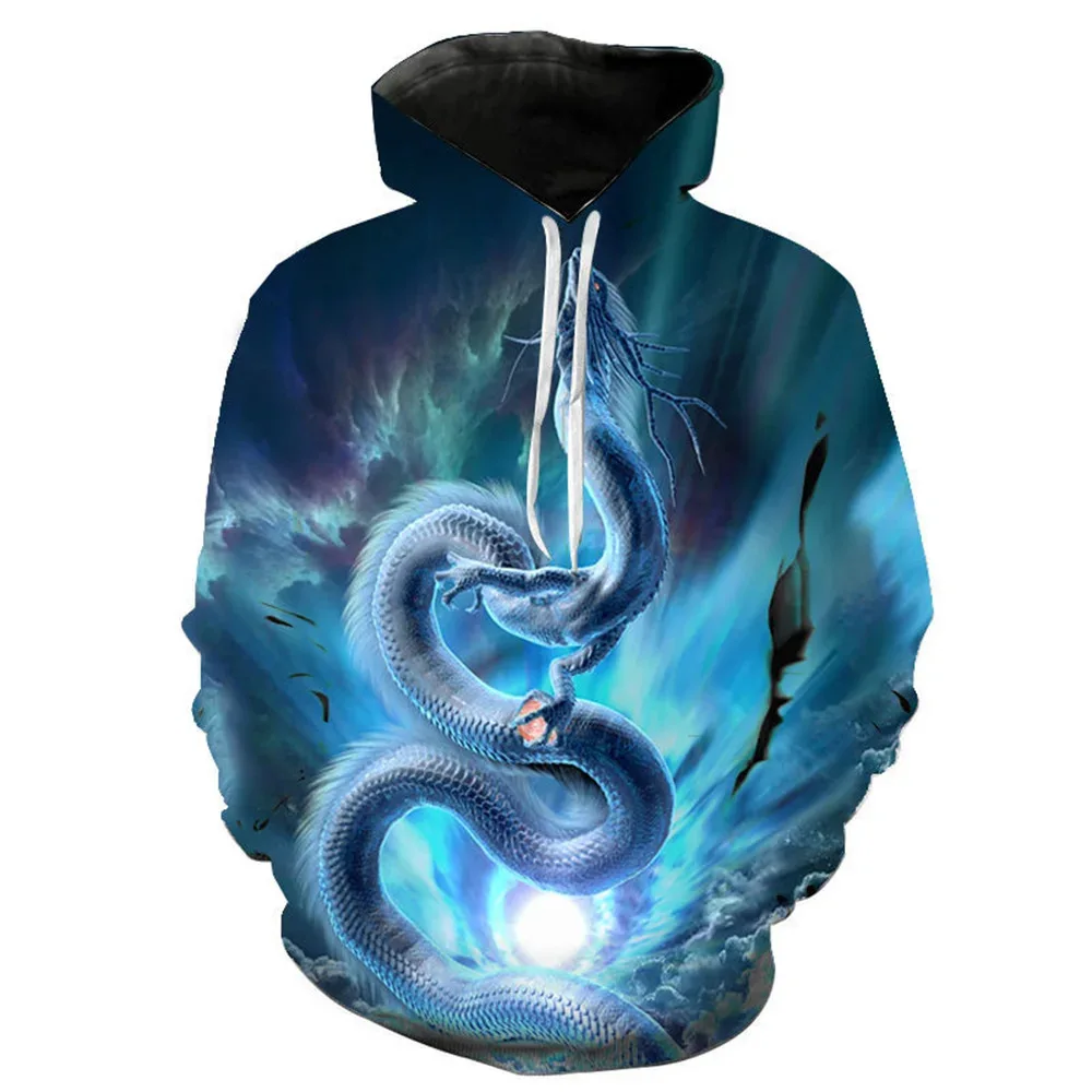 

New 3D Printing Dragon Fashion Men Women Tracksuits Crewneck Hoodies Plus Size S-7XL Harajuku Four Seasons Casual