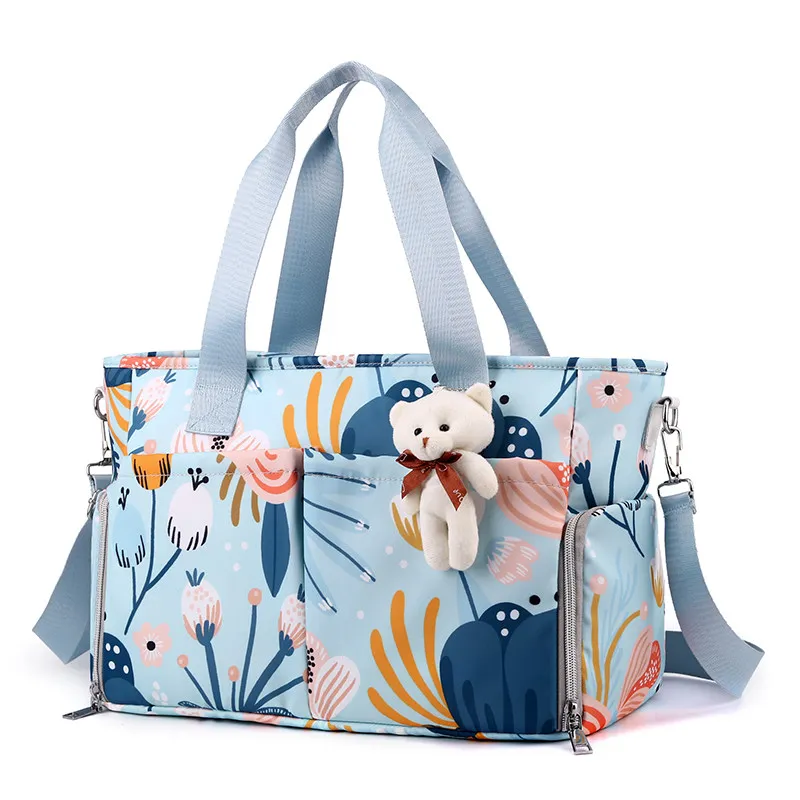 Mother Shoulder Bag Crossbody Fashion Multifunctional Waterproof Floral Printing Maternity Diaper Baby Bag For Travel 2026