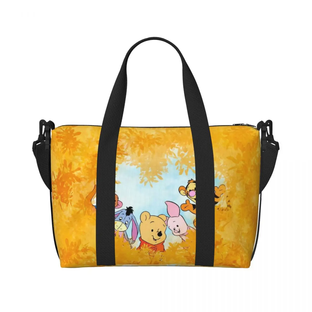 

Custom W-Winnie The Pooh Beach Tote Bag Women Extra Large Gym Carry On Travel Shopping Bags