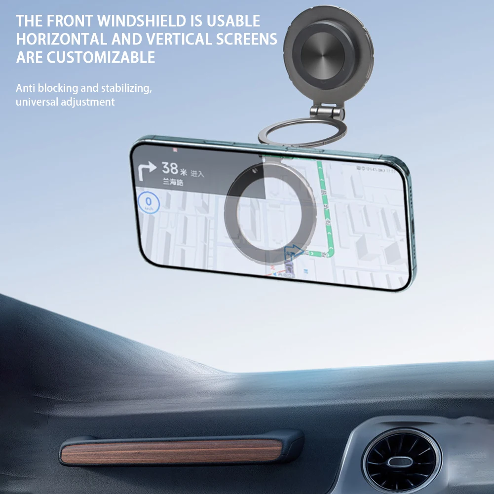 

Magnetic Car Phone Holder Easy Install Car Mount For Dashboard For All Mobile Phones