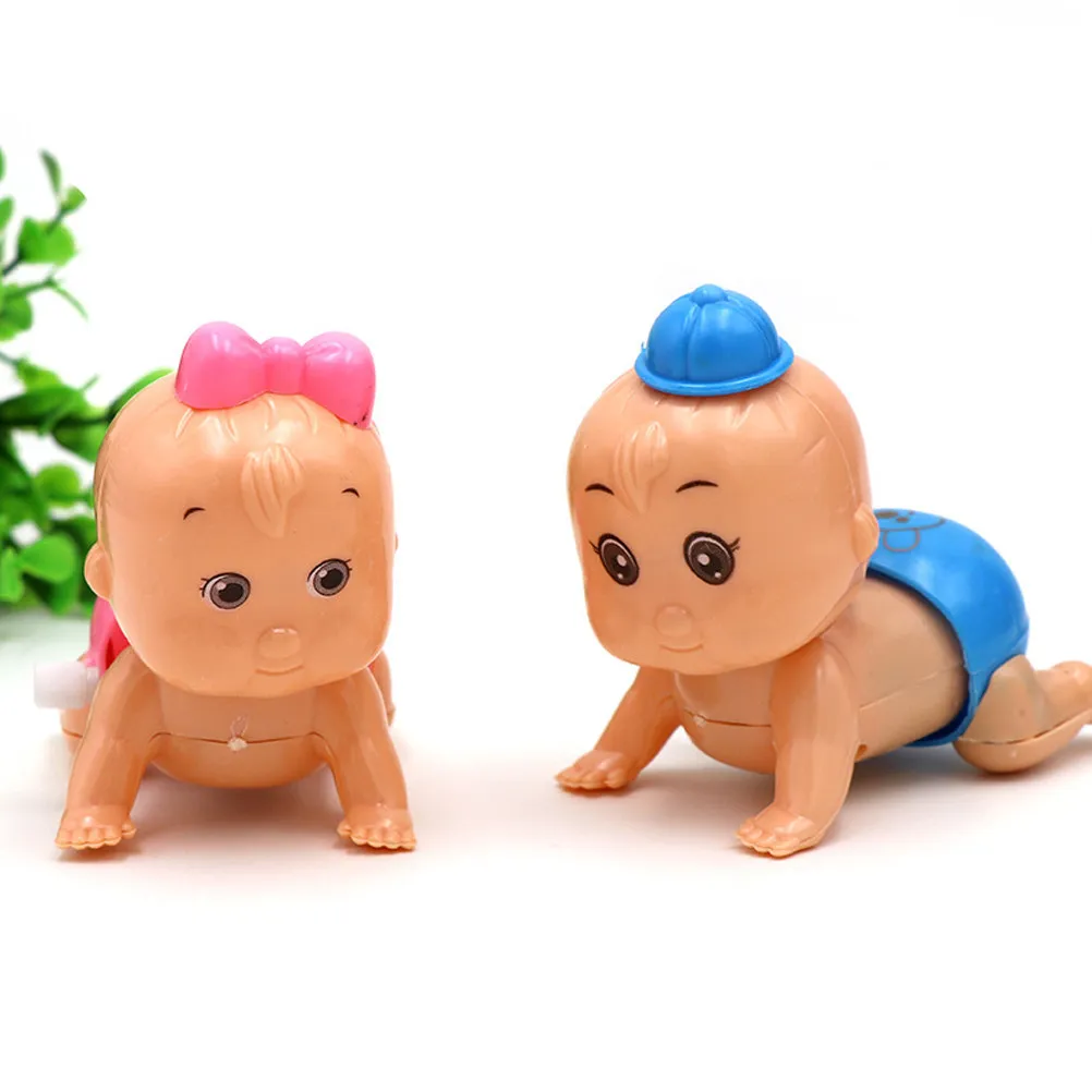 

4Pcs Funny Wind Up Cartoon Baby Bright Color Walking Gift for Toddlers Enhance Hand Eye Skills Wind Up Toys