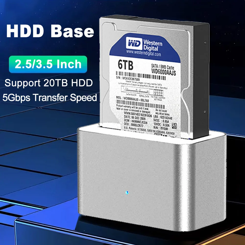 HDD 도킹 스테이션 SATA-USB 3.0 어댑터, 2.5 3.5 SSD 디스크 케이스, HDD 박스 도크, 하드 드라이브 베이스 인클로저 도킹 스테이션