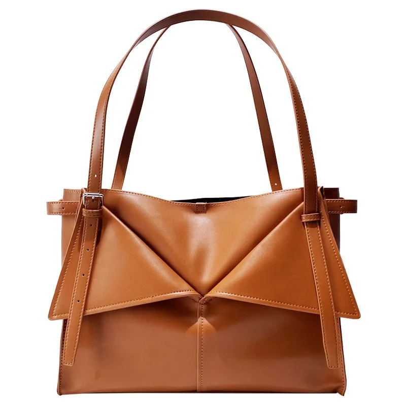 

Luxury Designer Women's Suit Collar Shape Tote Bag Famous Brand Large-capacity Handbags Folding Shoulder Underarm Bag