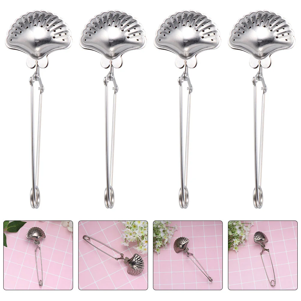 

4 Pcs Stainless Steel Tea Strainer Convenient Infuser Household Leaf Professional Filter