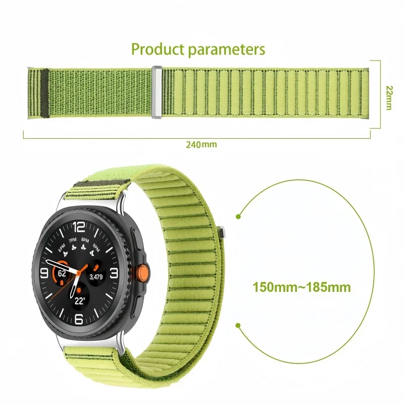 Nylon Loop Comfortable Strap for Samsung Galaxy Watch 8 44mm 40mm Soft Bracelet Wristband for Samsung Watch 8 Classic 46mm Band