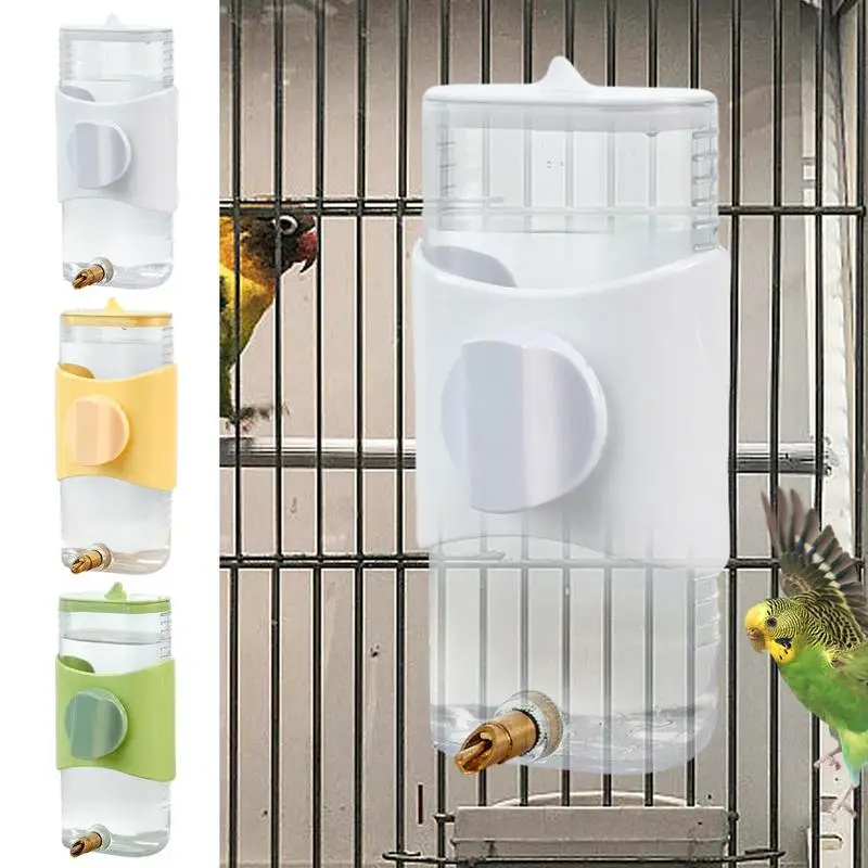 Parakeet Bird Feeder Pet Cage Hanging Automatic Food Bowl Drinking Water Dispenser for Parrot Budgies  ABS