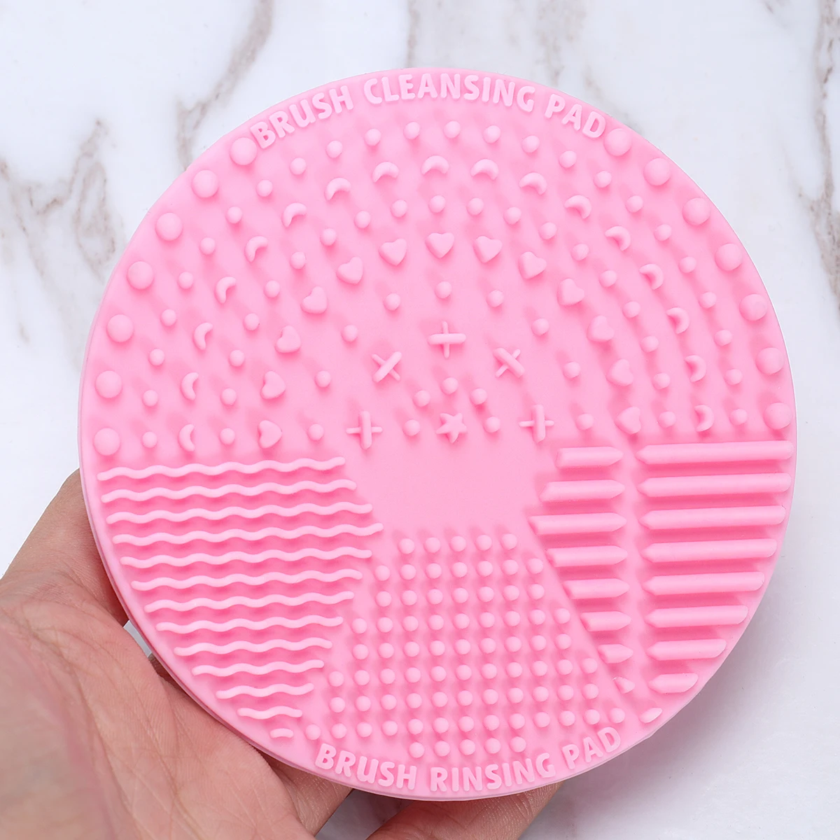 Brochas de maquillaje de silicona, diseño redondo, cepillos de limpieza redondos, almohadillas de limpieza, herramienta fácil de usar, herramientas prácticas, accesorios