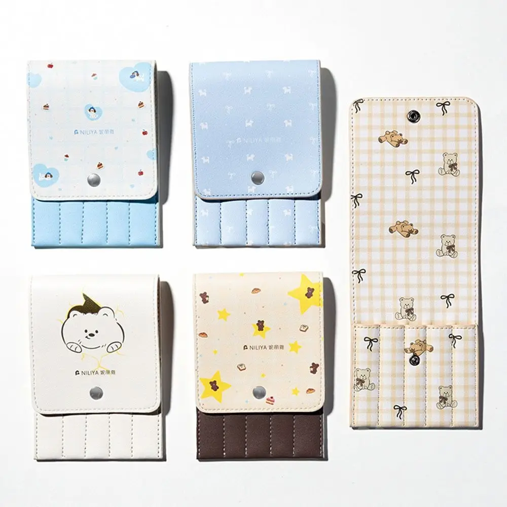 Portable Tweezer Protective Case Snap Button Closure Multi Slot Design Tweezer Storage Case Dustproof Journaling Supplies