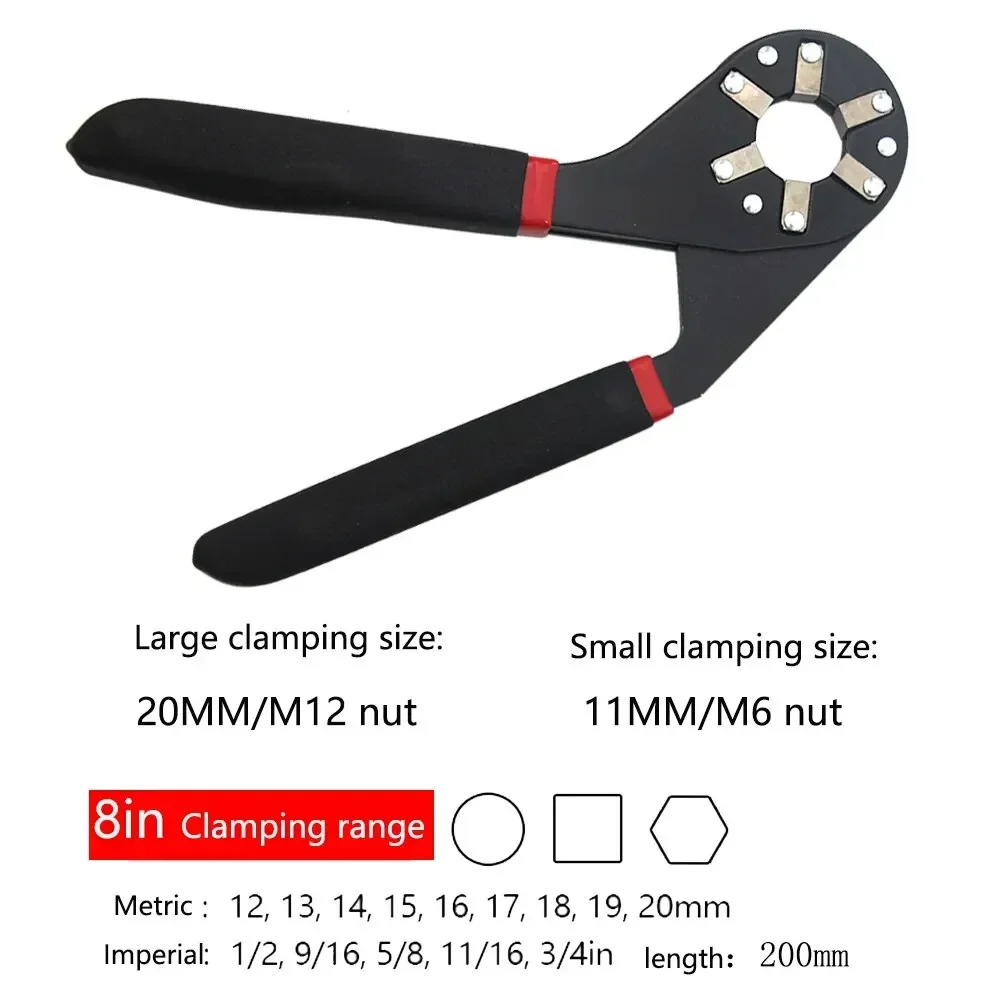 6/8 Inch Magic Wrench Maintenance Adjustable Twisting Hand Clamping Socket Outer Hexagonal Multifunctional Tool