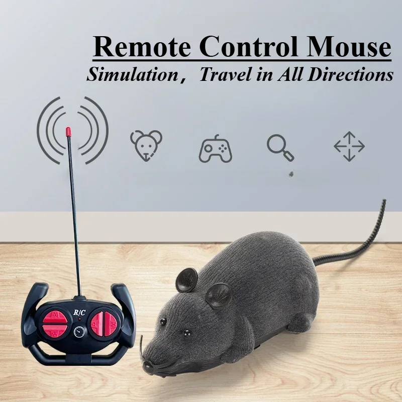 Souris Robot multicolore télécommandée, jouets amusants pour chat, Rat contrôlé sans fil, fournitures électriques interactives pour animaux de compagnie