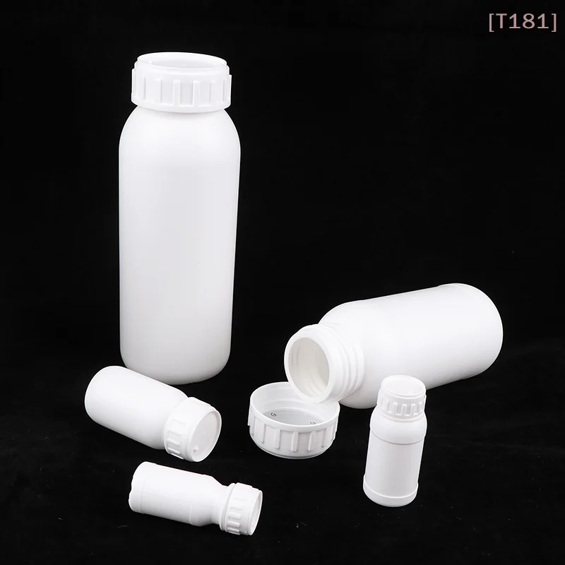 [E] 10ml-1000ml Plastic HDPE White Empty Seal Bottles Pill Vials Tablet Capsule Solid Powder Portable Containers