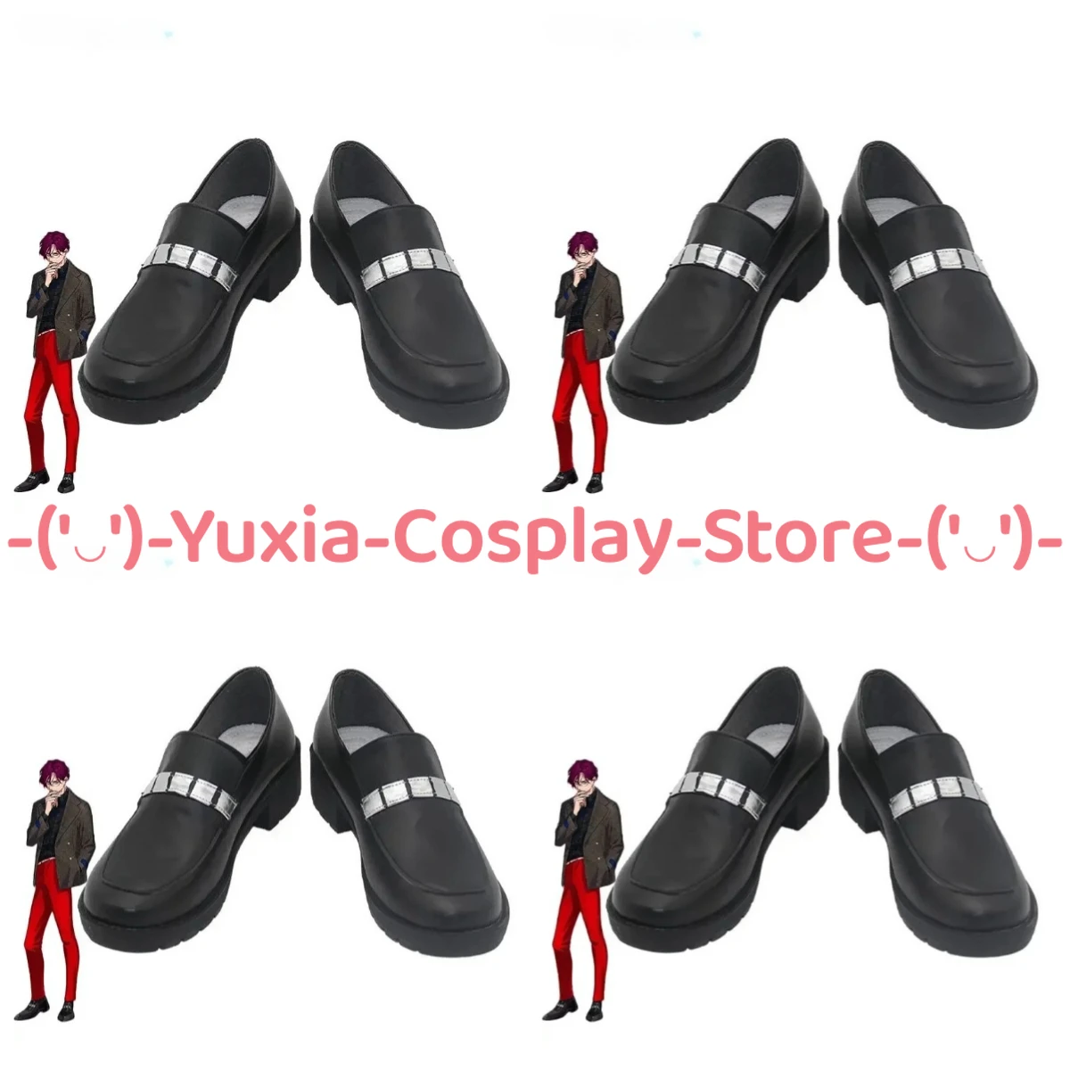 

Yuxiacosplay! CHARISMA Tendo Amahiko Cosplay Shoes Anime Game Character Prop PU Leather Boots Halloween Carnival Party Costume