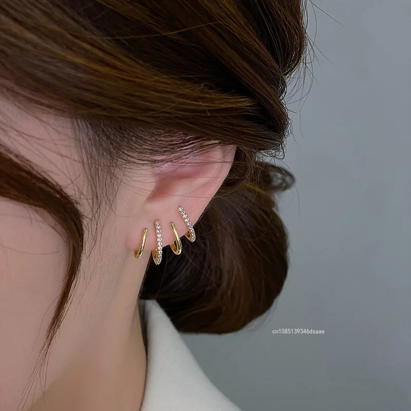 Pendientes coreanos con forma de garra de cristal para mujer, nueva moda 20225, pendientes inusuales con diamantes de imitación, joyería elegante para chicas