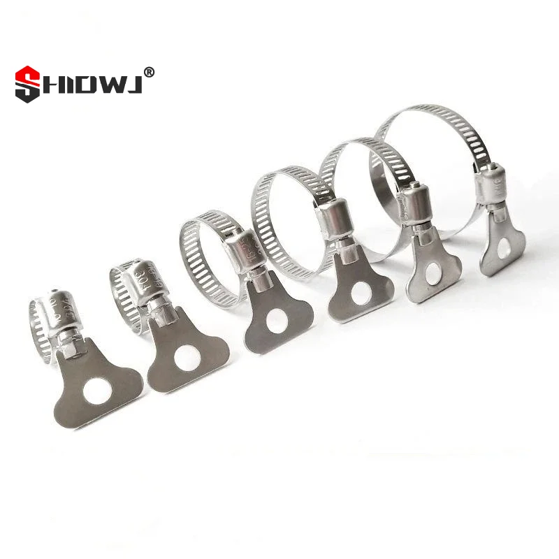 

5 шт., полезный инструмент для ремонта, уплотнительная выхлопная ручка, зажим для труб, хомуты для шлангов из нержавеющей стали, Т-образный болт