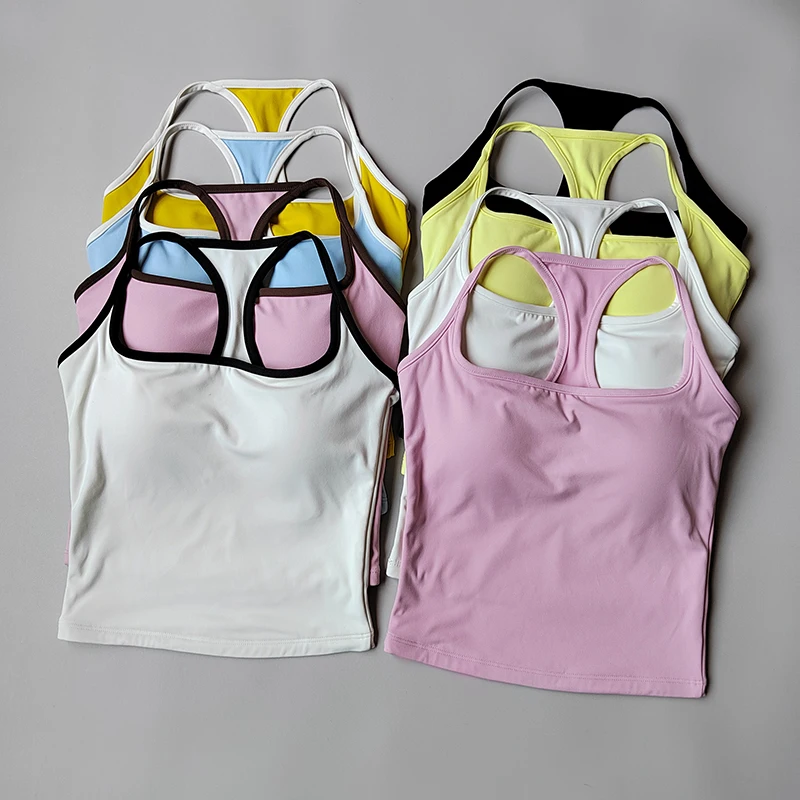 

Sports I-shaped Vest Women's One-piece Cup Quick-drying Running Body Clothes Yoga Clothes Breathable Quick-drying Underwear Bras