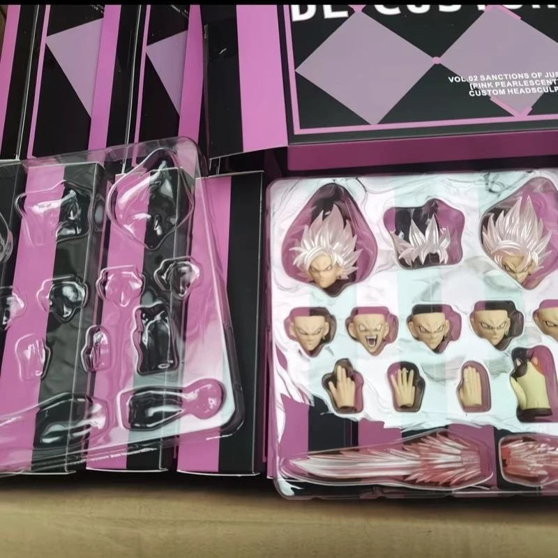 

Набор сменных головных скульптур DL Dragon Ball Black Goku Zamasu Pink Translucent Pearlescent для коллекционеров, в наличии