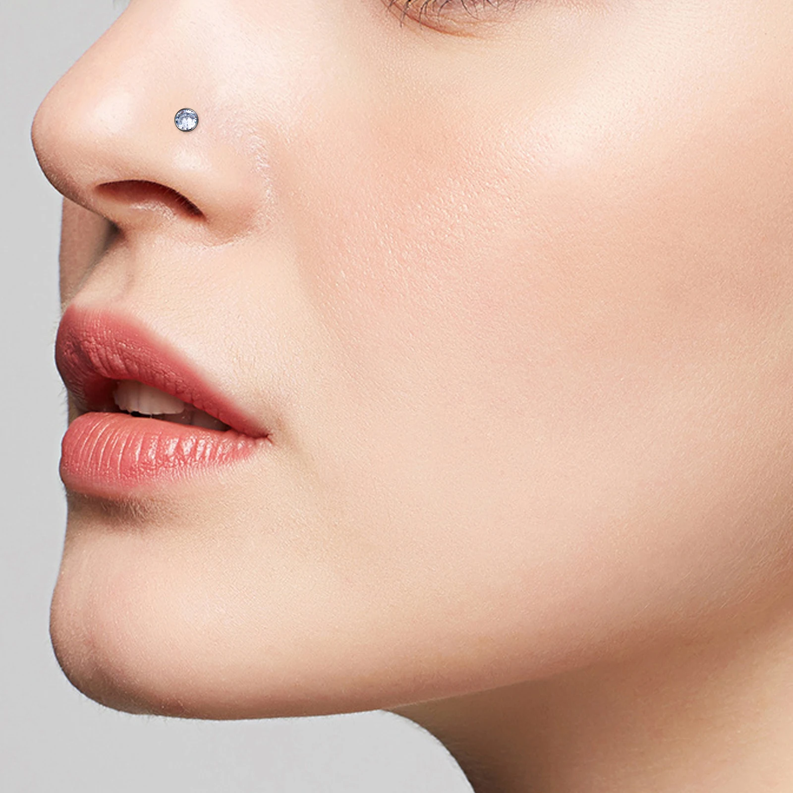 10/50PCS G23 Titanium Insertion Lip Nail Ear Cartilage Nail Classic Vacuum Plating Perforated Jewelry Ear Nail Nose Nail