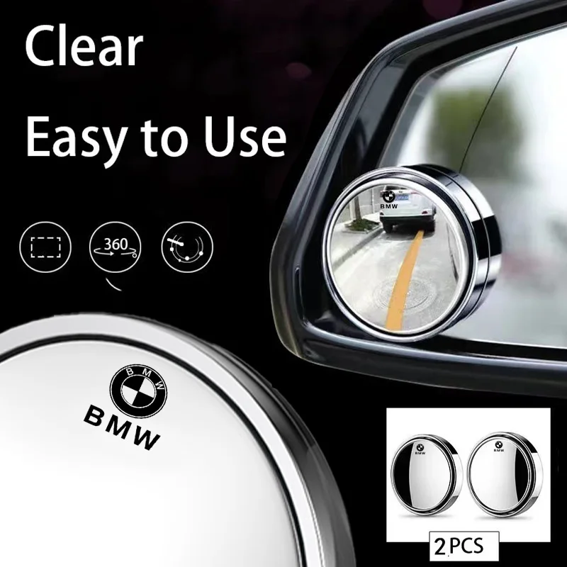 Adjustable Small Round Car Reverse Auxiliary Rearview Convex Mirror For BMW G80 G82 G22 G23 G30 F16 F20 F30 F48 Accessories