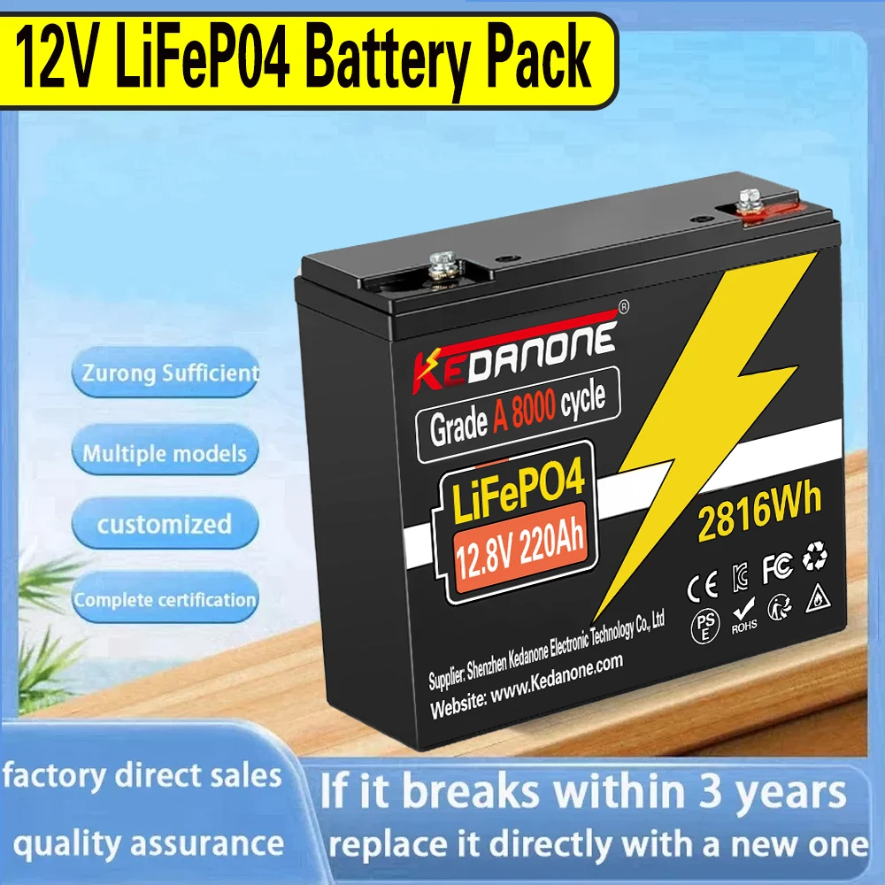 

24V 100Ah 120Ah 150Ah 200Ah 220Ah LiFePo4 Battery Pack Lithium Iron Phosphate Batteries Built-in BMS For Solar Boat