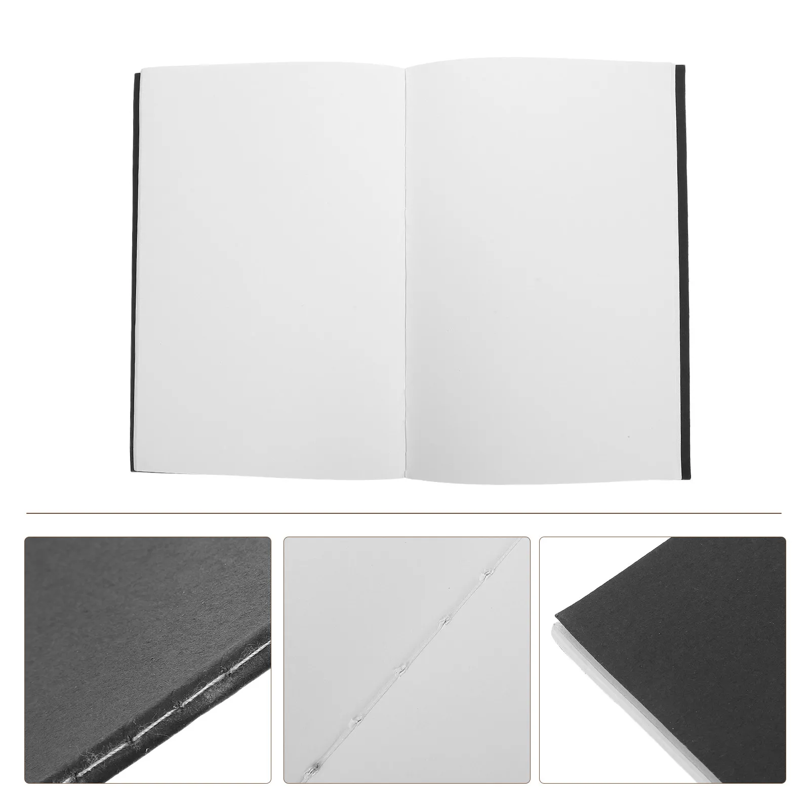 10Pcs Kraft Paper Notebooks Mini Blank Unlined Sketchbooks Small Pocket Notebooks Sturdy Cover Inkproof Pages School Project