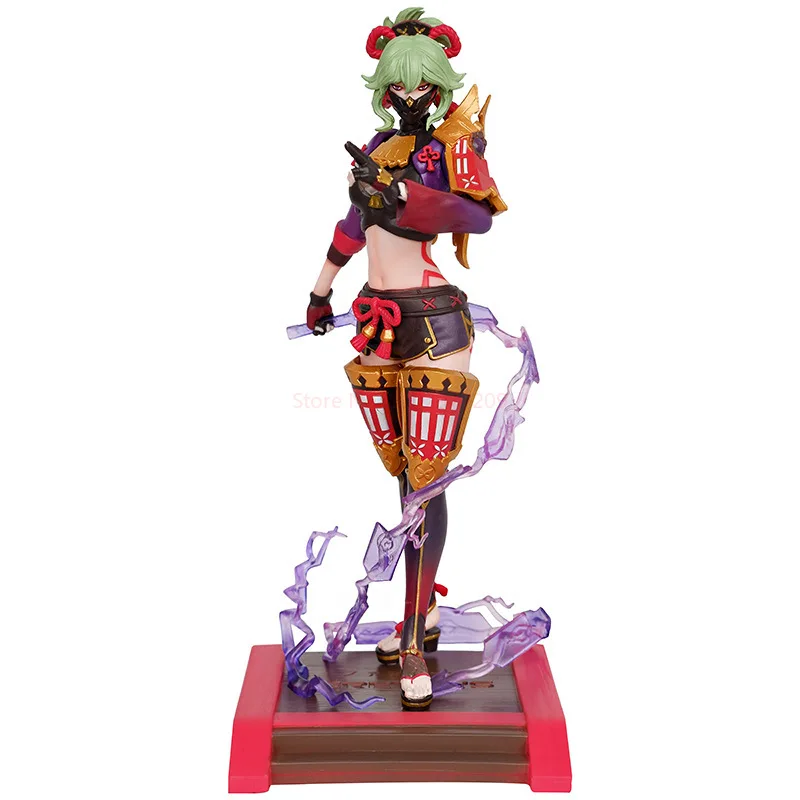 

23cm Genshin Impact Action Figure Kuki Shinobu Anime Character Standing Pvc Girl Model Doll Toy Children'S Birthday Gift