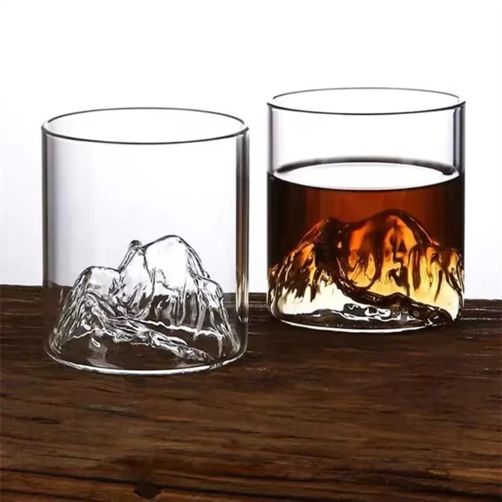 

E9 175/300ML Whiskey Soda Glass Cup Bar Juice Beer Beverages Transparent Mountain Viewing Cup Glass Party Wine Glass Water Cup