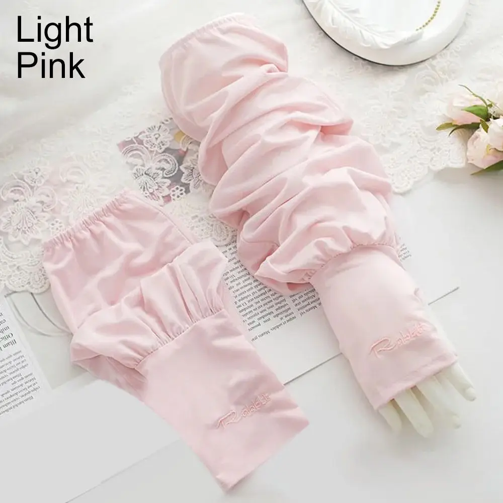

1 Pair Outdoor Sports Sunscreen Driving Summer Loose Arm Sleeves Long Arm Gloves Ice Silk Sleeves UV Protection