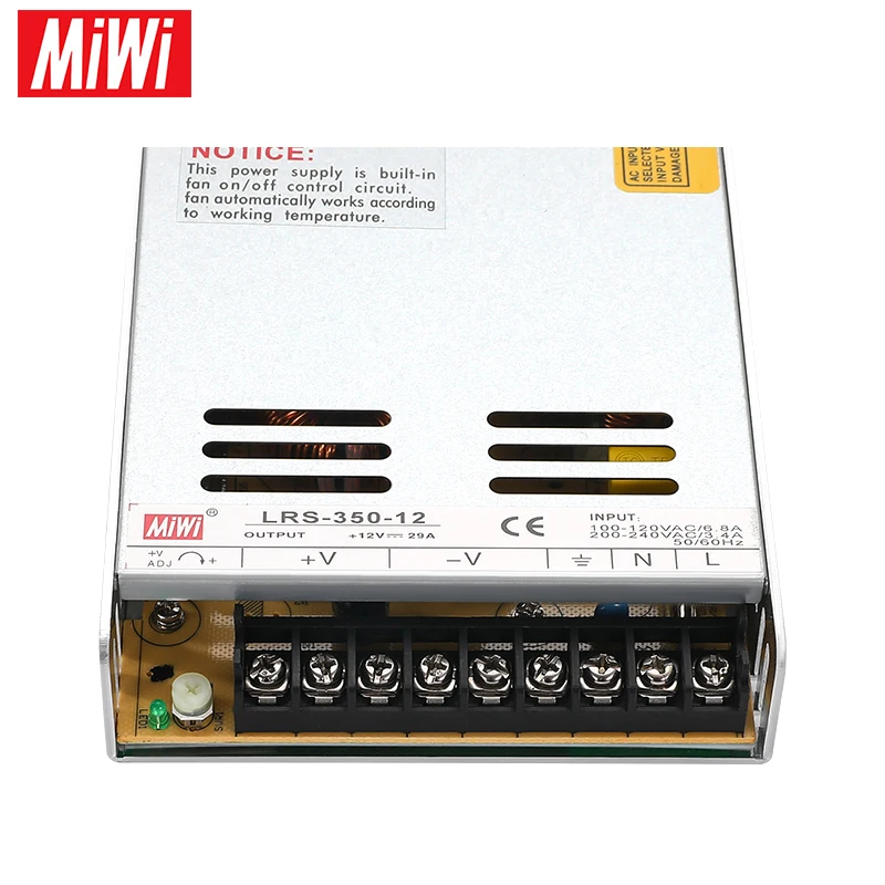 

MiWi LRS-350-12 Multiple Protection Small Size LRS Series 350W 12V 24V 36V 48V DC Power Supply