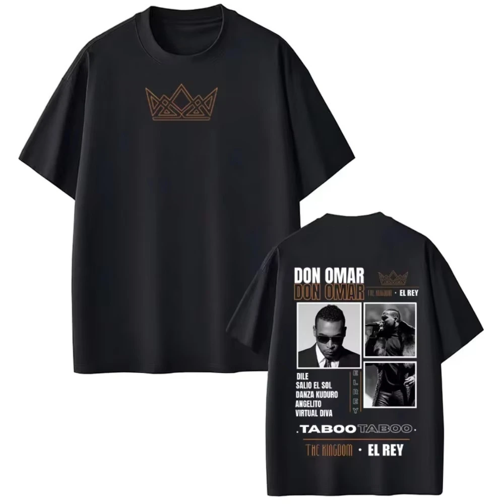 Camisetas con estampado del álbum del rapero Don Omar, camisetas de moda para hombres y mujeres, camisetas informales de manga corta de algodón puro, camisetas de Hip-hop, ropa de calle