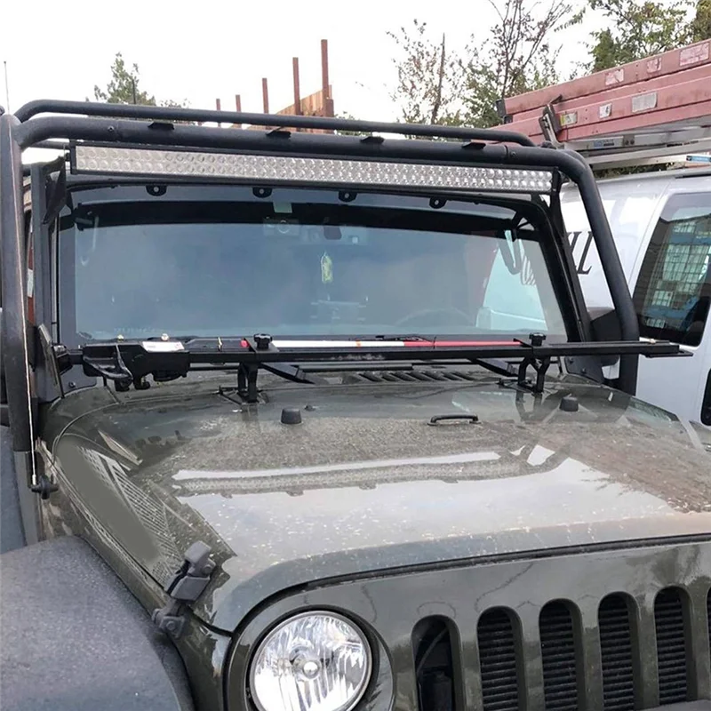 

A03Q-High Lift Jack Hood Mounts Brackets Hood Bracket Car Modification Accessories For Jeep Wrangler JK 2007-2018