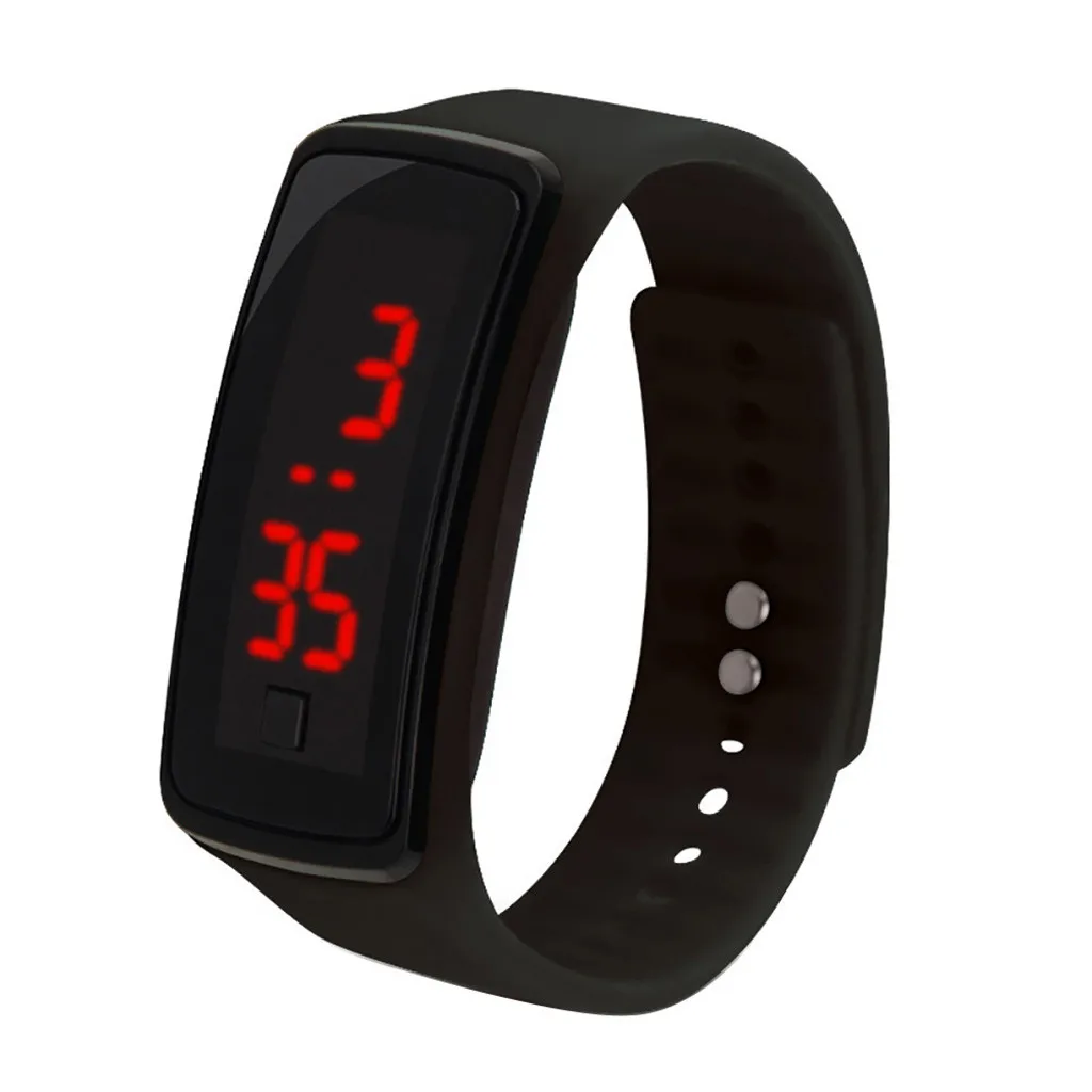 Silicone Eletrônico Inteligente Pulseira para Homens e Mulheres, Banda Esportiva, LED, Segunda Geração, Estudante, Fitness