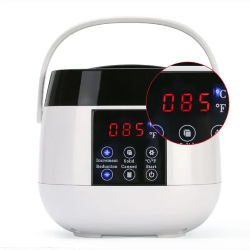 Nuova macchina per sciogliere la cera con display digitale, pentola per cera da 500 ml, depilazione di bellezza