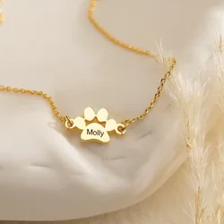 Customized Claw Name Bracelet Minimalist Stainless Steel Carving Bracelet Christmas Gift for Pet Enthusiasts