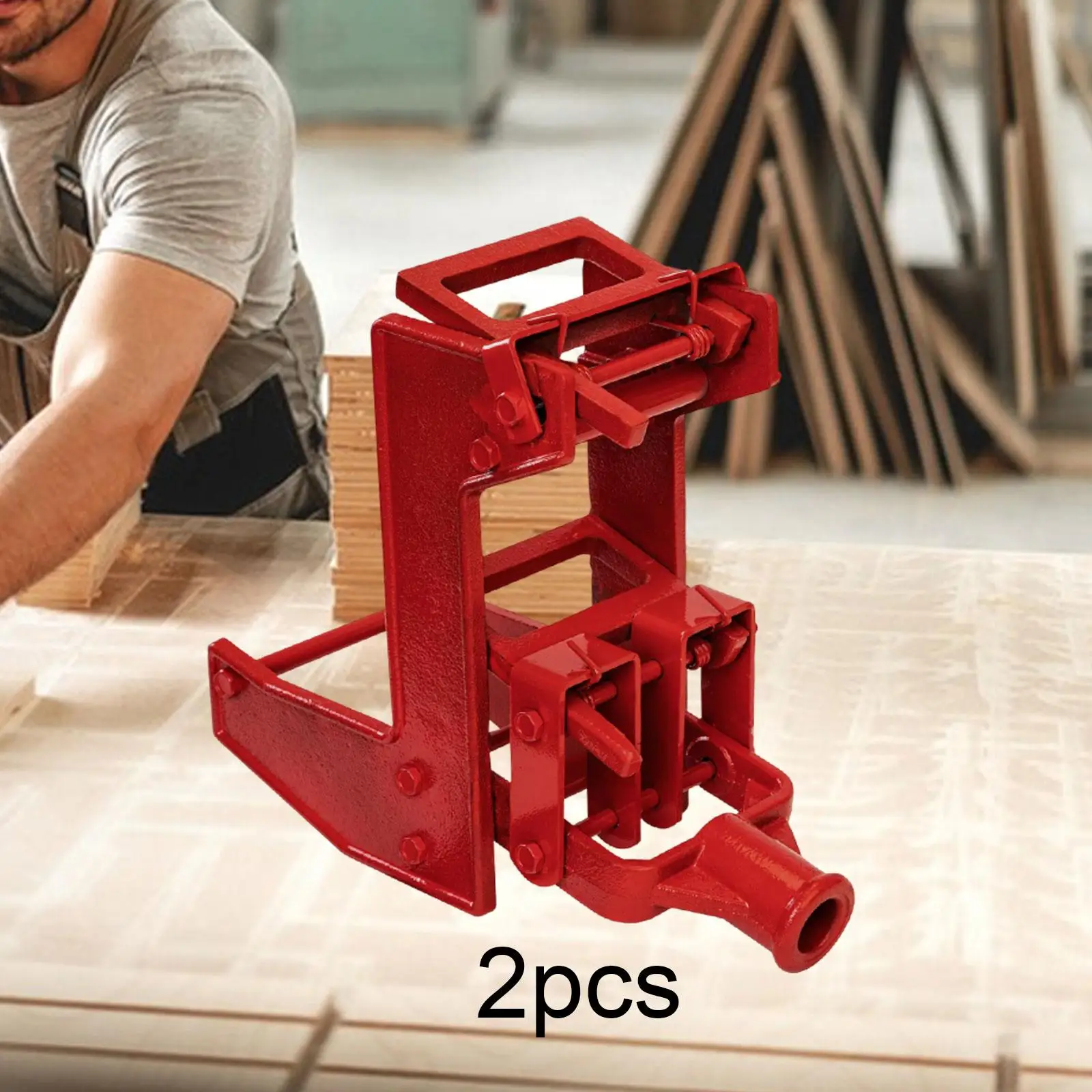 2 sztuki DIY drewnianych podpórek do konstrukcji, podpór do podłóg i tarasów, narzędzie do napinania, udźwig 454 kg, akcesoria, ręczne narzędzie do podnoszenia