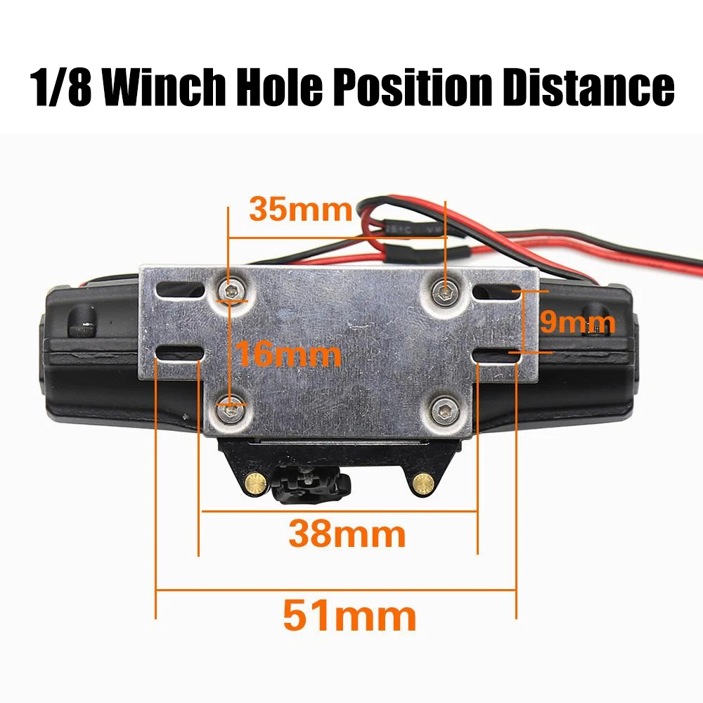 Metal Automatic simulation Simulated Winch for 1/10 1/8 RC Crawler Car Axial SCX10 III 90046 D90 TRX4 TRX-6 D110 90046 Redcat