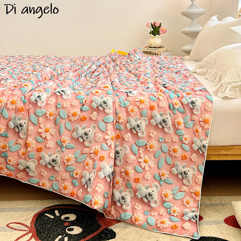 5D الرقمية سوبر مجسمة فول الصويا بارد الصيف لحاف مكيف الهواء لحاف البطانيات اللحف المفرش غطاء السرير ورقة # /ل