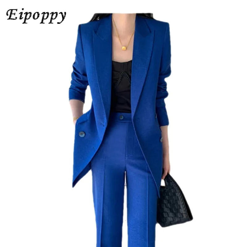 ชุดสูทสำหรับฤดูใบไม้ร่วงของผู้หญิงชุดสูททำงานแบบมืออาชีพชุดแฟชั่น