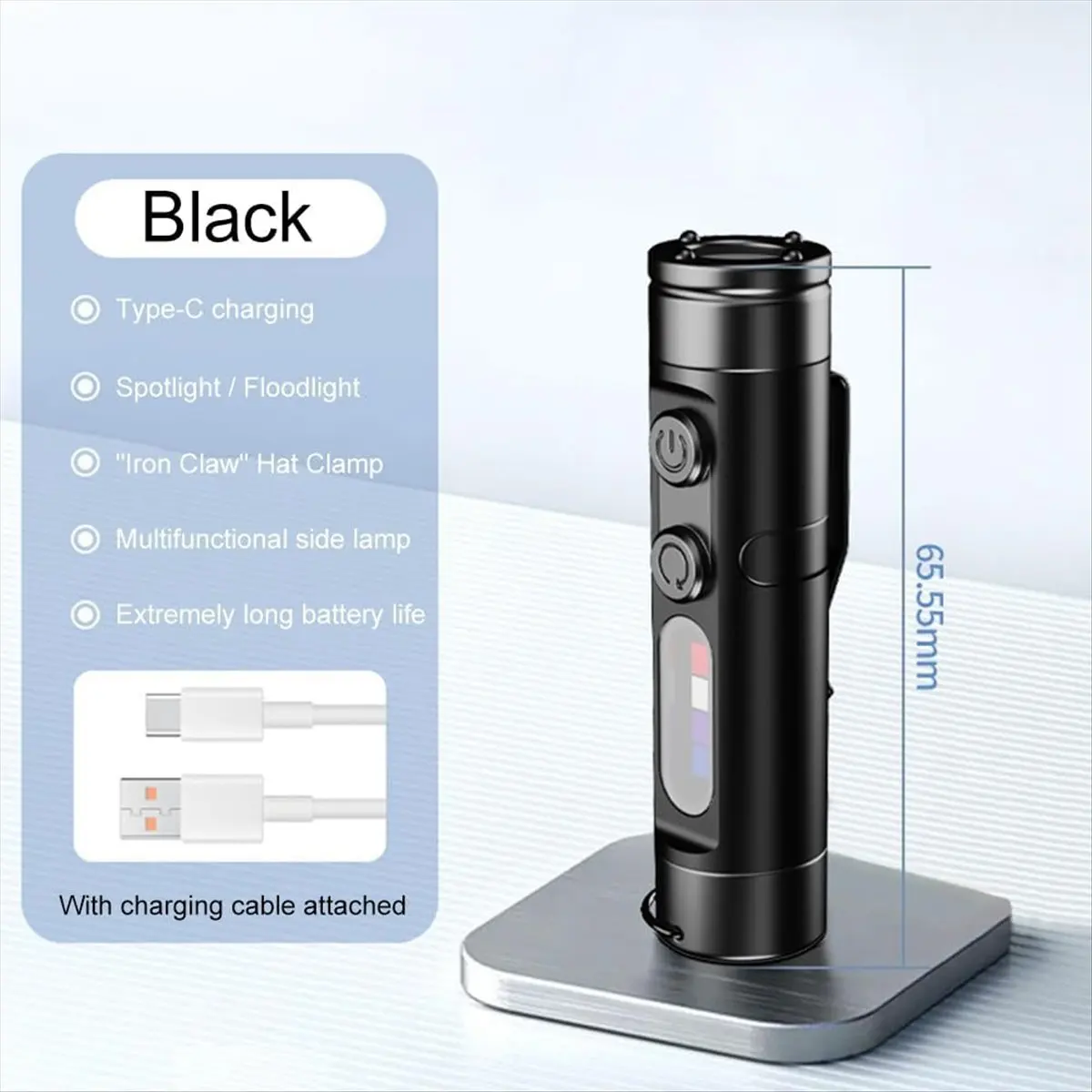 【SURPRISE】Taclight Ultimate Survival Flashlight 500 Lumens Rechargeable EDC Flashlight Waterproof Pocket Keychain Flashlights A