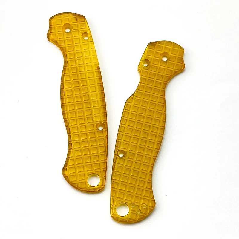 Custom Made Transparent Ultem PEI Grip Handle Scales For Spyderco C81 Paramilitary 2 Para2 Knives DIY Making Accessories Parts