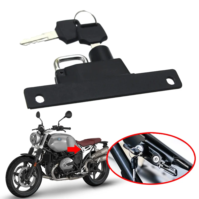 

Motorcycle Alloy Helmet Lock Right&Left Side Anti-theft Security Mount Hook Fit For BMW R Nine T R Ninet R9T Scrambler 2014-2022