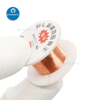 절연 구리 링크 와이어 0.01mm 0.02mm 전화 PCB 로직 보드 점퍼 와이어 아이폰 마더 보드 납땜 용접 수리 도구
