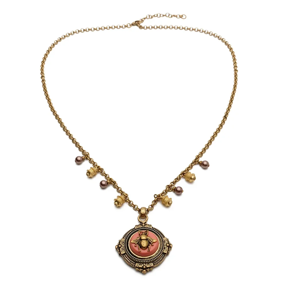 Amorita Boutique European Vintage Insect Design Copper Necklace