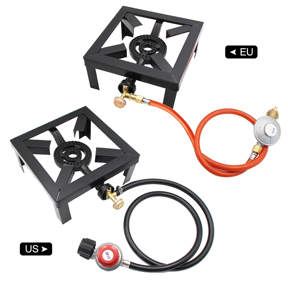 Tomshoo 8KW Gas Boiling Ring Cast Iron Burner Large LPG Stove Outdoor Cooker Iron Frame Portable Fire Control Stove Camp Supply - view 6