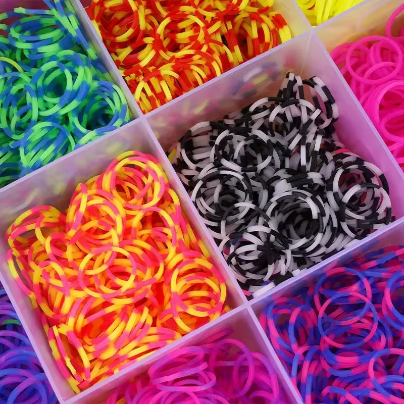 4800 Loom Bands Kit, Rubber Bands Bracelet Making Kit with Storage Organizer, Complete Supplies with Beads Charms Hooks Tools & Instructions, All Ages view 4