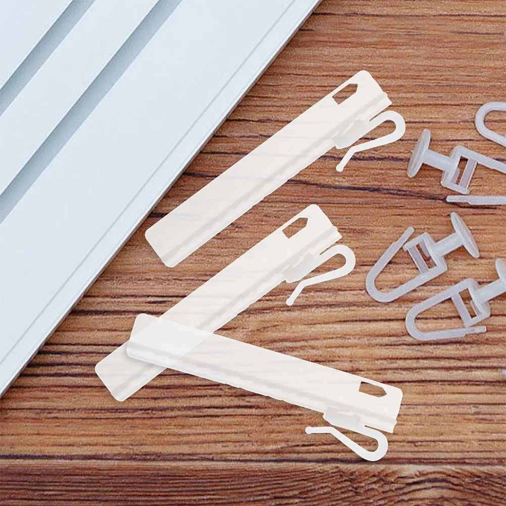 25pcs Curtain Adjustment Hook Plastic Clips Drapes Adjustable Height Extended Length Hooks Window Treatments Storage