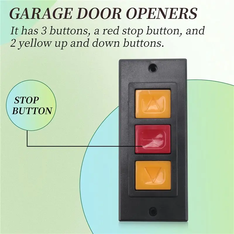 -[33A Tvdae] 6X Garage Door Opener, Electric Door Roll Switch Lock Box, Surface Mounted Concealed Button Switch C