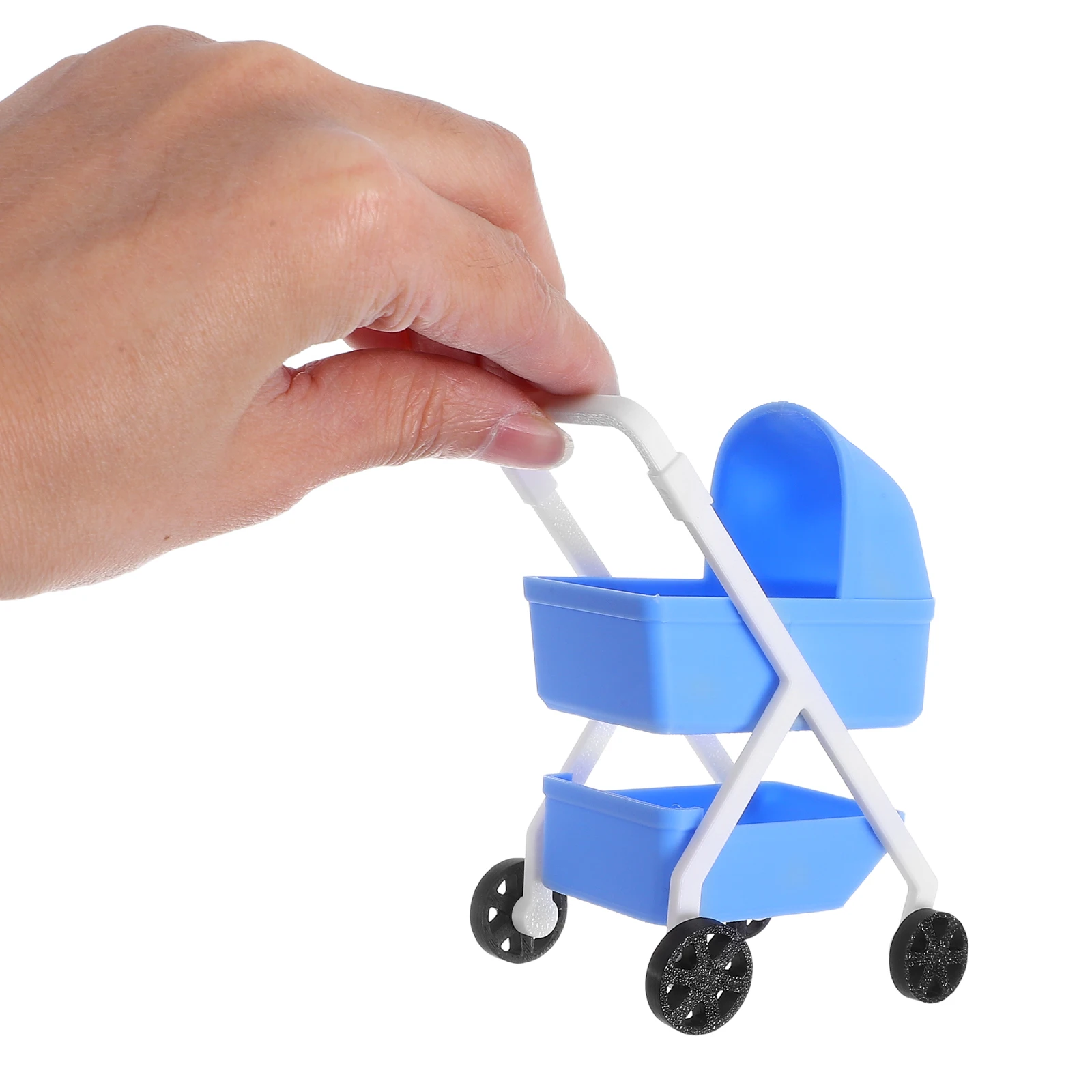 

1:12 масштаб мини-колыбель коляска реалистичный кукольный домик для детей ролевые игры без сборки легкая мебель для украшения дома