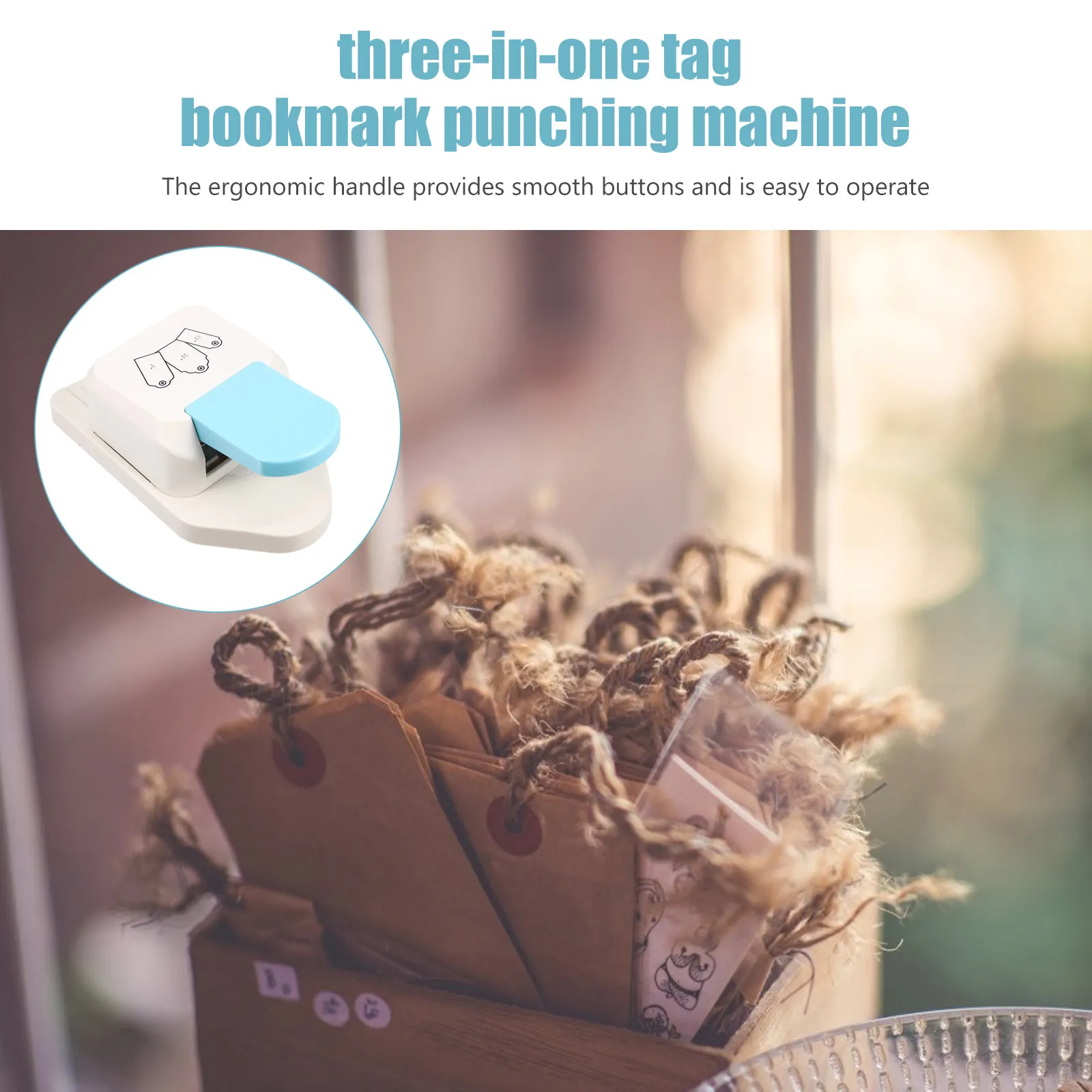 3.8cm 5cm 6.4cm Craft Paper Punching Machine for Scrapbooking, Card Making, DIY Tags & Labels