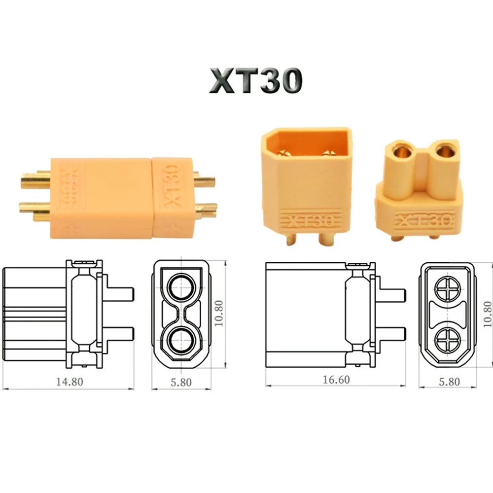 

50 Pairs RC XT30 XT 30 Female Male Bullet Connectors Plug For RC Lipo Battery ESC Motor DIY Connector Toy Wholesale